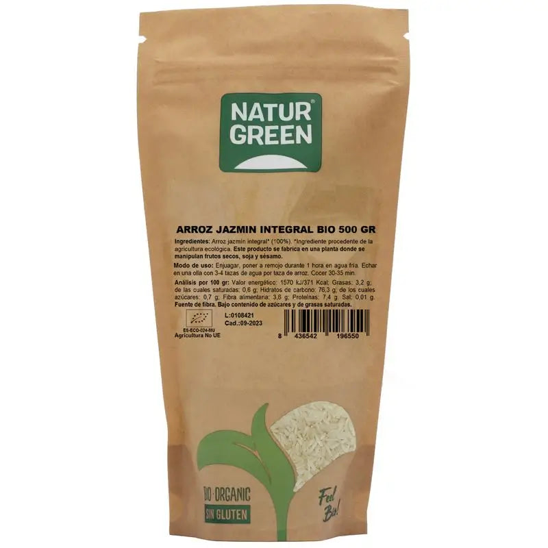 Naturgreen Arroz Jazmín Integral Bio, 500 g