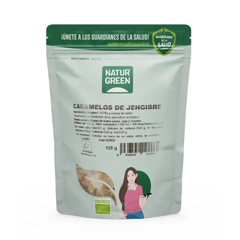 Naturgreen Caramelos de Jengibre, 125 G