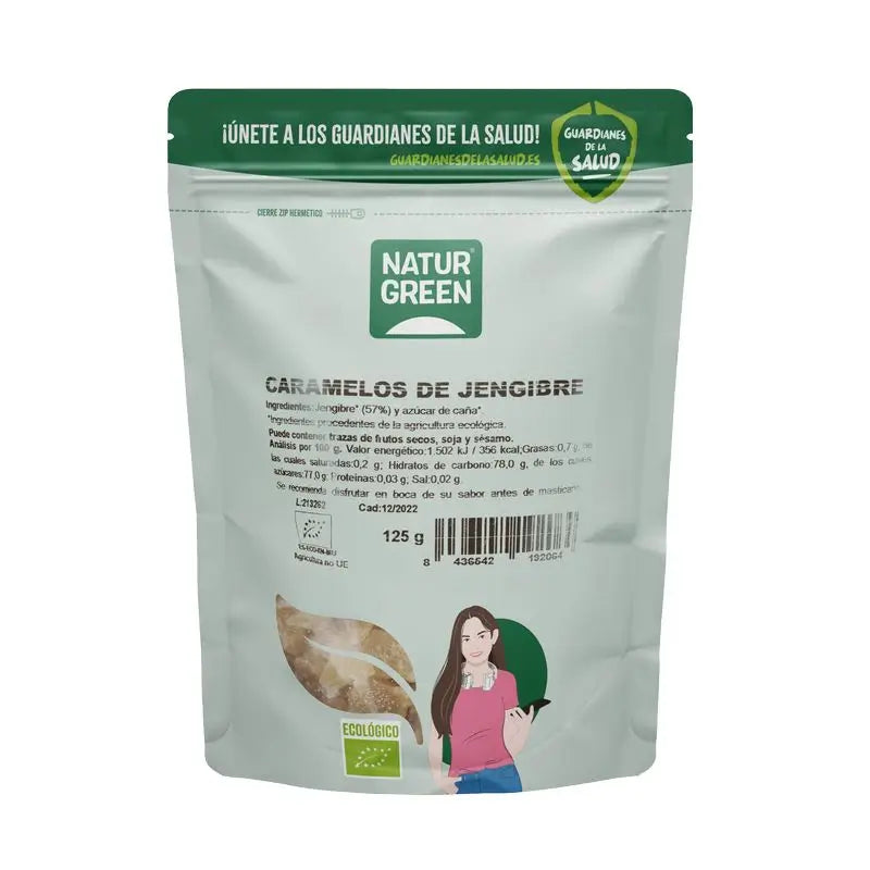 Naturgreen Caramelos de Jengibre, 125 G