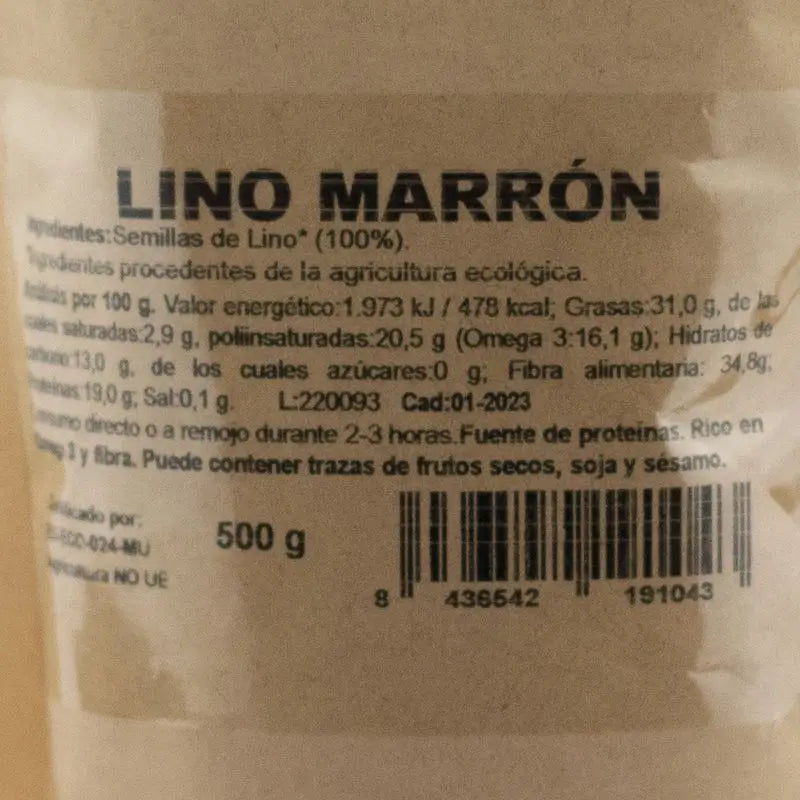 Naturgreen Lino Marron Bio, 500 g