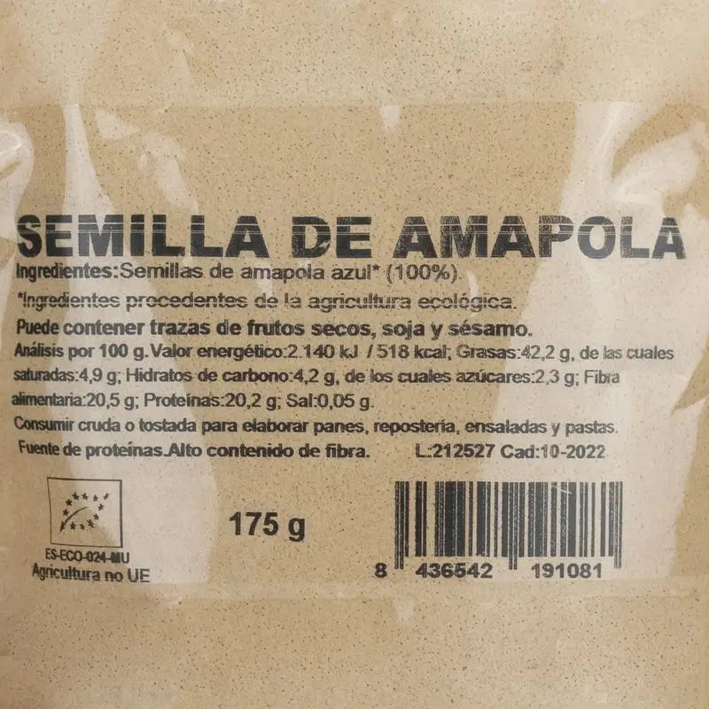 Naturgreen Semilla De Amapola Bio, 175 g