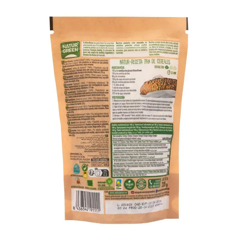 Naturgreen Semilla De Girasol Bio, 225 g