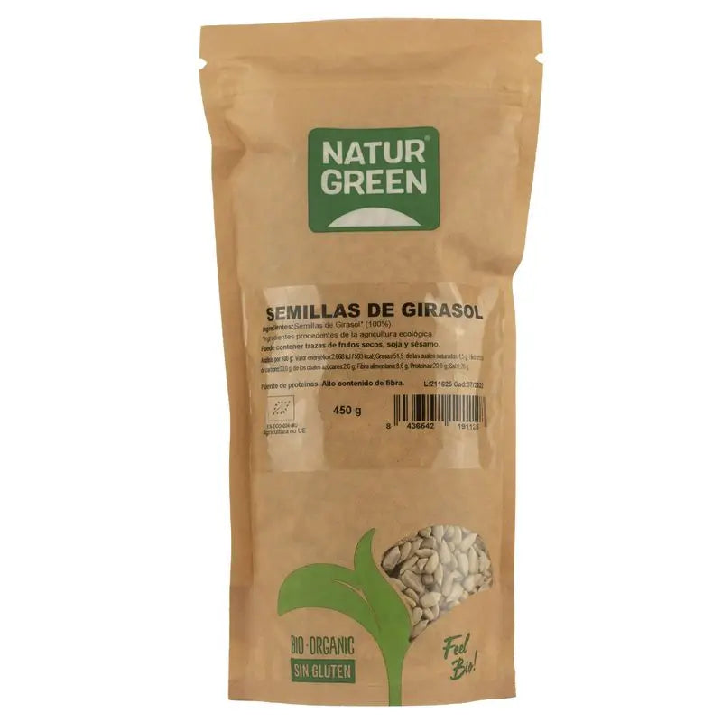 Naturgreen Semilla De Girasol Bio, 450 g