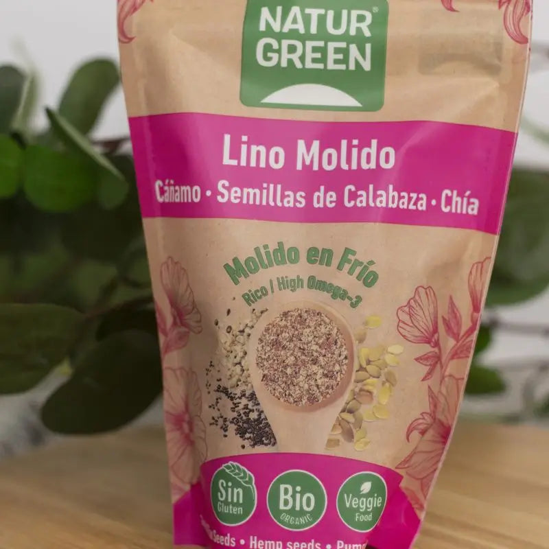 Naturgreen Semillas De Lino, Cáñamo, Calabaza Y Chía Bio, 225 g