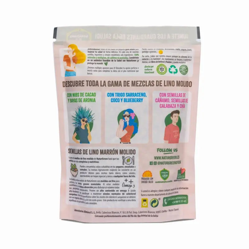 NaturGreen Lino, Trigo sarraceno, Coco, Blueberry Bio 150 g