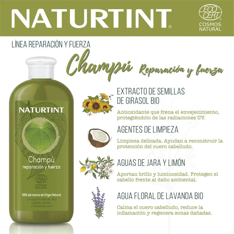 Naturtint Champú Reparador Y Fuerza Natural 330 Ml