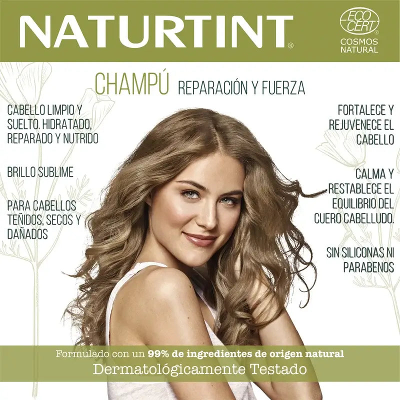 Naturtint Champú Reparador Y Fuerza Natural 330 Ml