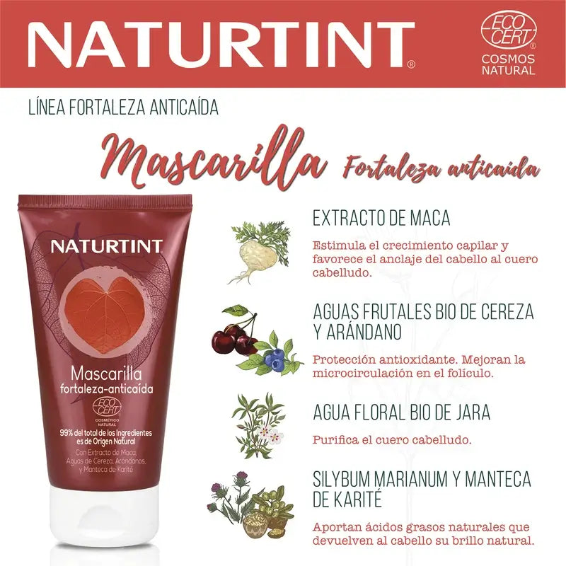 Naturtint Mascarilla Fortaleza Anticaída Natural 150 Ml