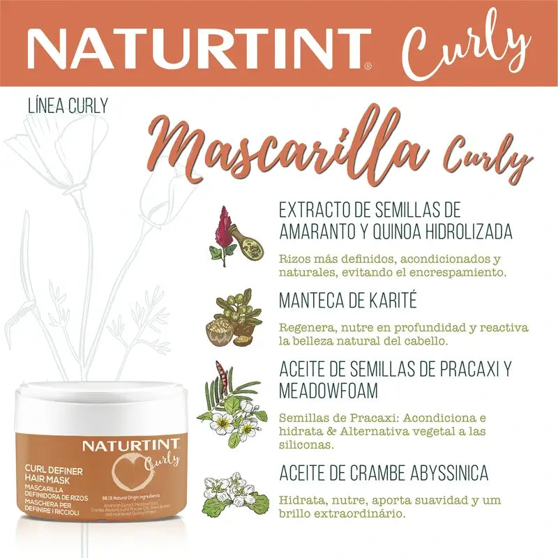 Naturtint Mascarilla Curly Rizos Definidos 300Ml