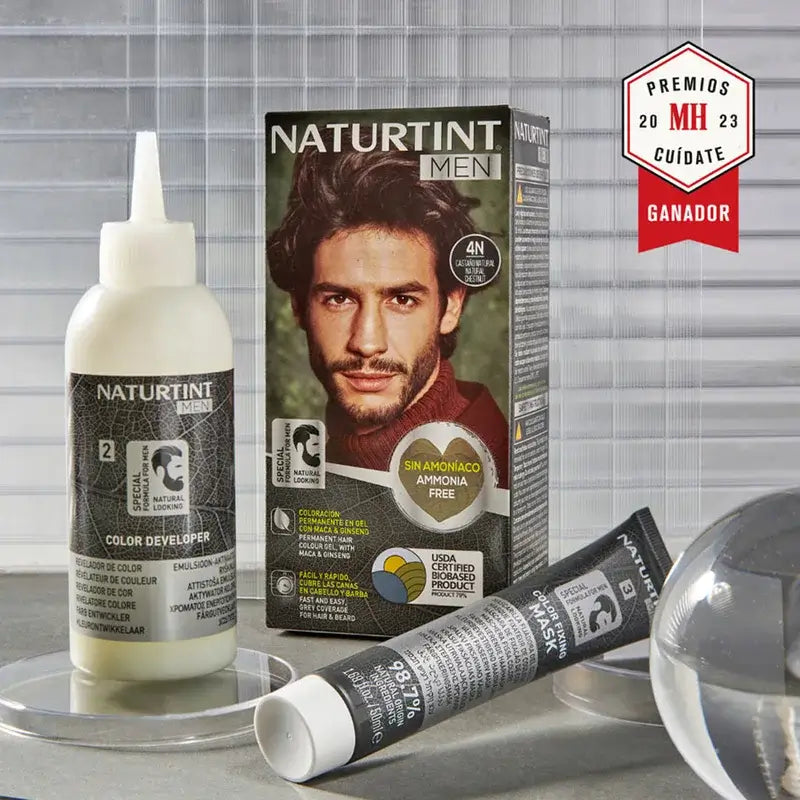 Naturtint Men Tinte Coloración Permanente Hombre Cabello Y Barba Sin Amoníaco 1N - Negro