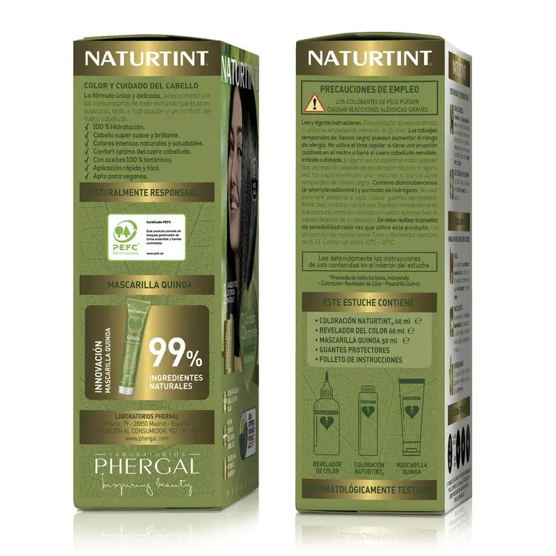 Naturtint Coloración Permanente Tinte Sin Amoníaco 4N- Castaño Natural