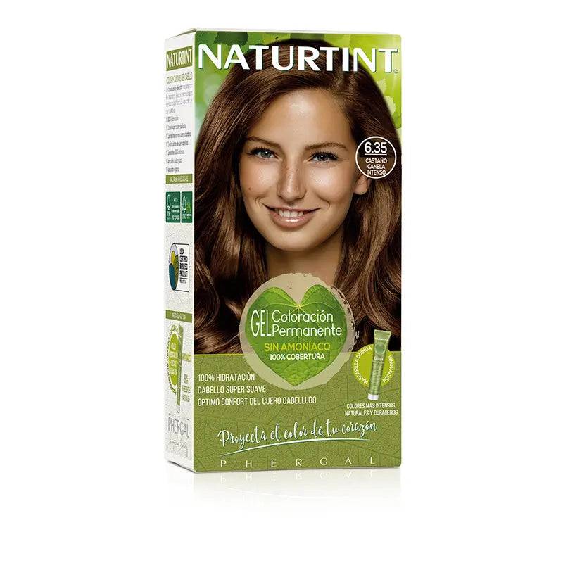 Naturtinttinte Permanente 6.35- Castaño Canela Intenso, 170 ml