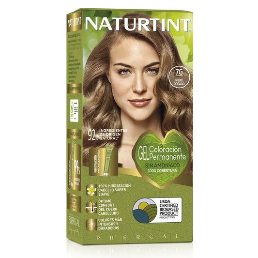 Naturtint Coloración Permanente Tinte Sin Amoníaco 7G - Rubio Dorado