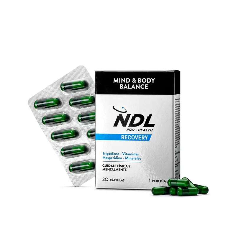 NDL Pro-Health Mind & Body Balance, Triptófano con Magnesio y Vitamina B6, 30 Cápsulas