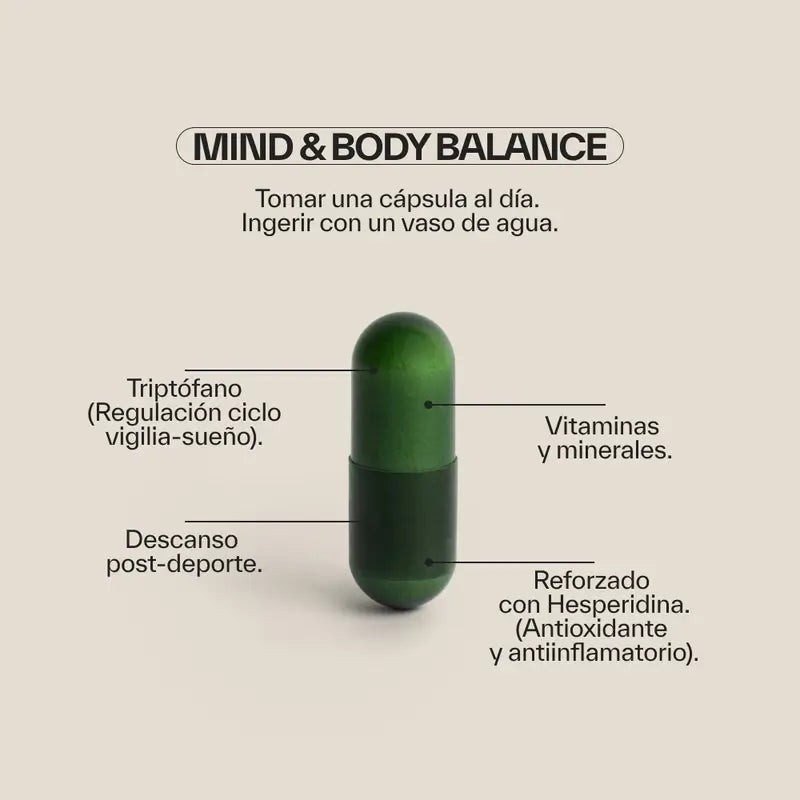 NDL Pro-Health Mind & Body Balance, Triptófano con Magnesio y Vitamina B6, 30 Cápsulas