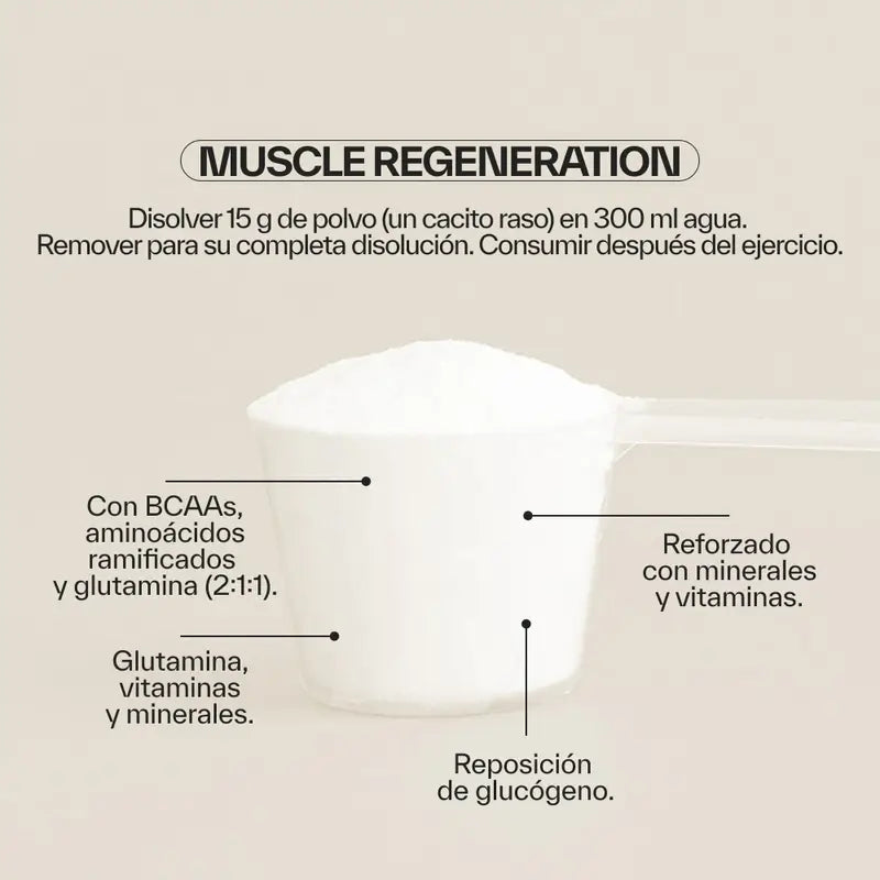 NDL Pro-Health Regeneración Muscular, BCAAs 2:1:1, Glutamina, Frutas del Bosque Polvo 300 gr