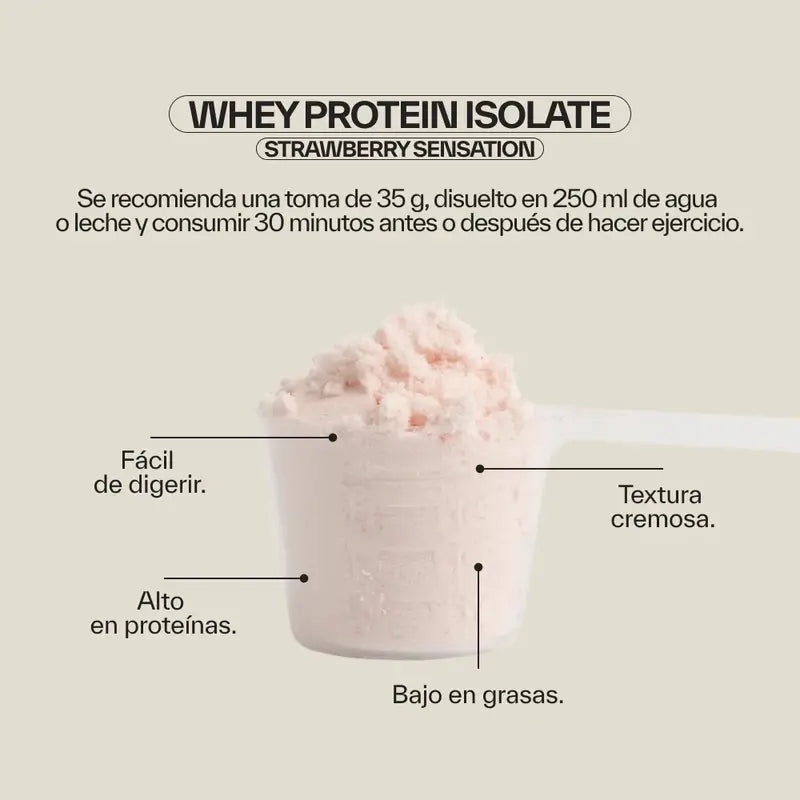 Ndl Pro-Health Whey Protein Isolate – Proteína Isolada, Strawberry Sensation , 1 kg