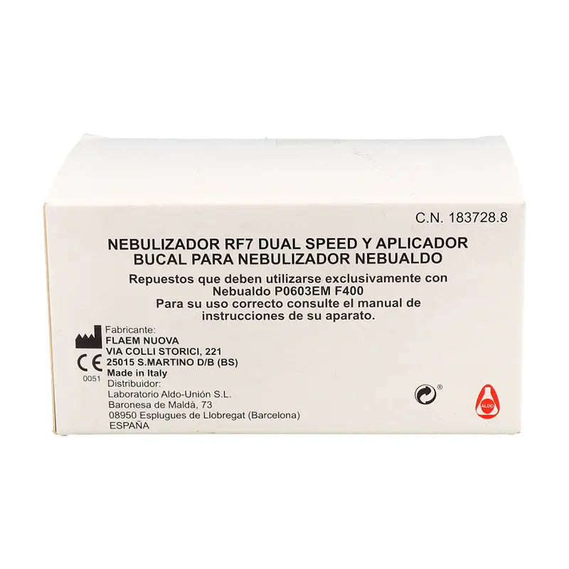 Nebualdo  Nebulizador Rf7 Dual Speed + Aplicador Bucal