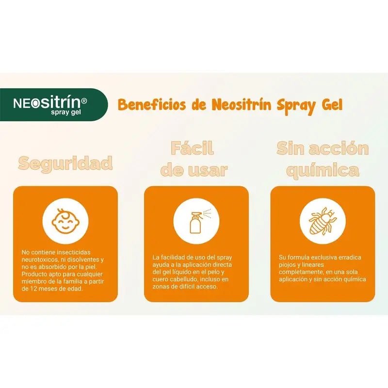 NEOsitrín® Spray Gel Líquido Antipiojos 60 ml