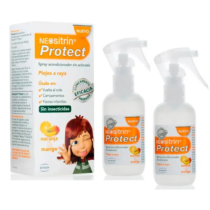 NEOsitrín® Protect Spray Acondicionador Antipiojos, Pack 2 x 100 ml