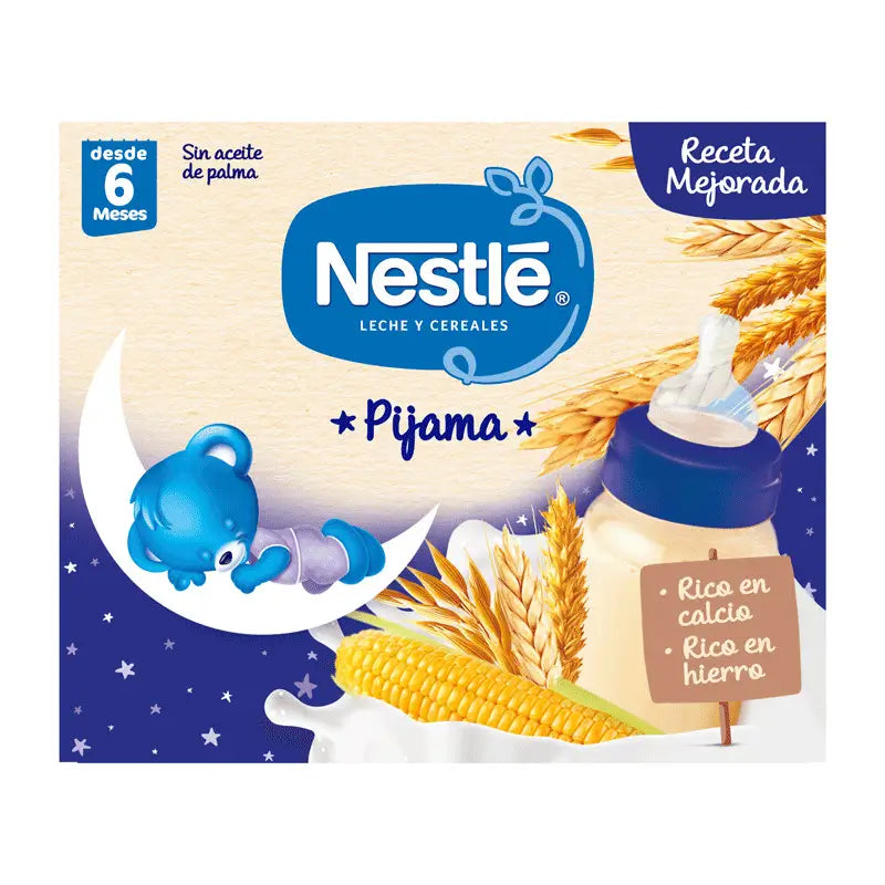 Nestlé Brik Leche y Cereales 8 Cereales Pijama, 2X250 ml