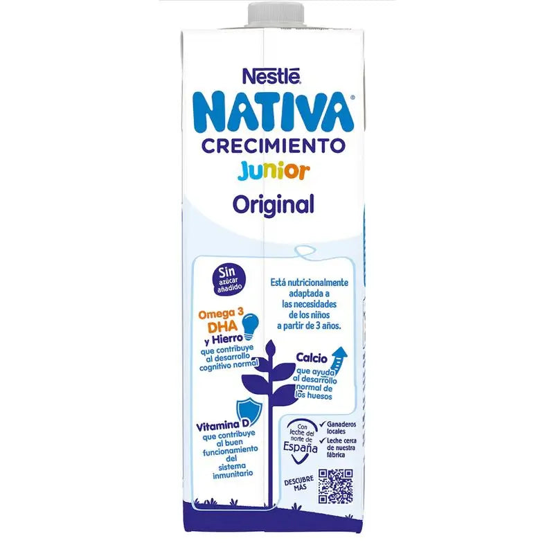 Nestlé Nativa Junior Crecimiento Original 3 Años, 1L