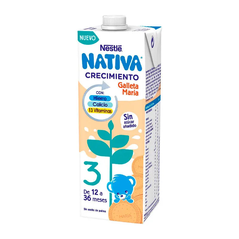 Nestlé Nativa Crecimiento 3 Galleta, 1L