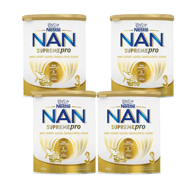 Nestlé Nan Supreme Pro 3 Leche de crecimiento, 4X800 gr