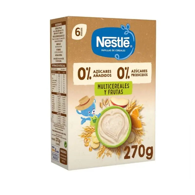 NESTLÉ Papilla 0%0% Multicereales con frutas,270gr