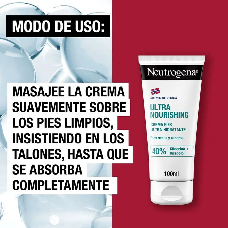 Neutrogena Crema De Pies Ultra Hidratante, Pies Secos Y Estropeados, Talones Agrietados, 100 Ml