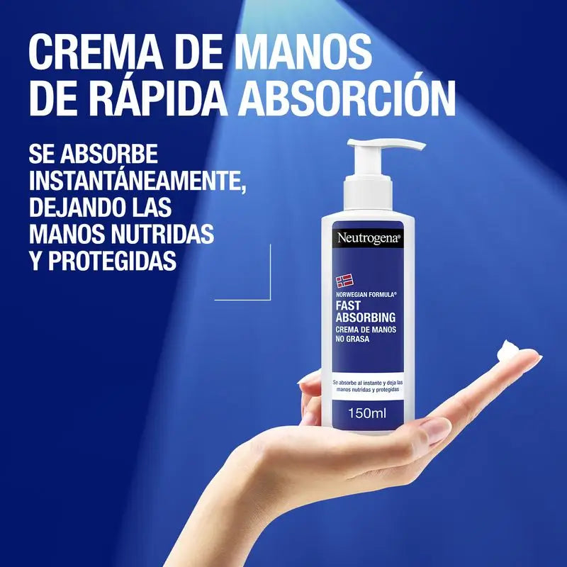 Neutrogena Crema de Manos Rápida Absorción Textura Ligera, 140 ml