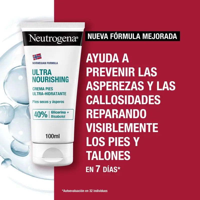 Neutrogena, Crema Ultra-Hidratante Para Pies Secos, Talones Agrietados Pack De 2 X 100Ml