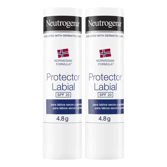 Neutrogena Fórmula Noruega Protector Labial Spf 20, 2 X 4.8 Gr