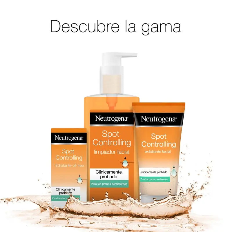 Neutrogena Hidratante Facial Spot Controlling, Oil-Free, con Ácido Salicílico, para Piel Propensa al Acné, 50 ml