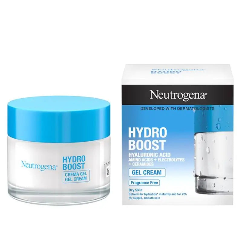 Neutrogena, Hydro Boost Crema Gel Hidratante Facial,  Con Ácido Hialurónico Y Trehalosa De Origen Natural Para La Cara, 50 Ml