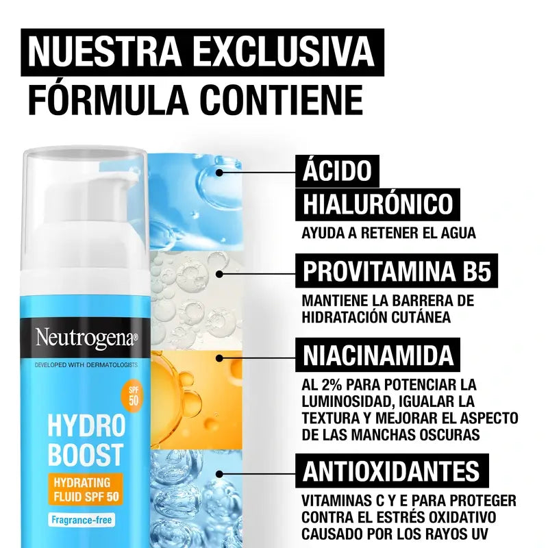 Neutrogena Hydro Boost Fluido Hidratante Spf 50, 50 Ml