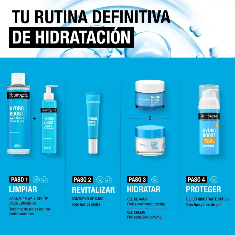 Neutrogena Hydro Boost Fluido Hidratante Spf 50, 50 Ml