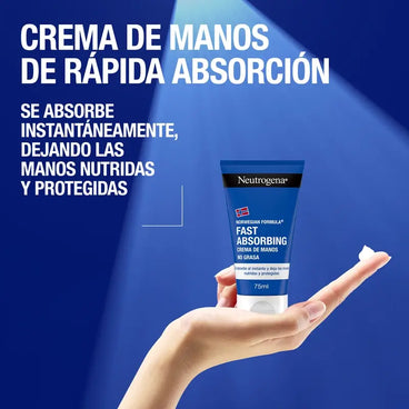 Neutrogena Crema de Manos Rápida Absorción Textura Ligera, 75 ml