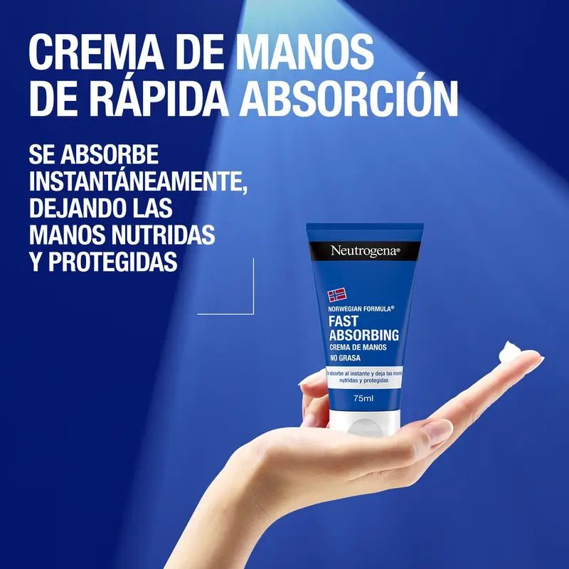 Neutrogena Crema de Manos Rápida Absorción Textura Ligera, 75 ml