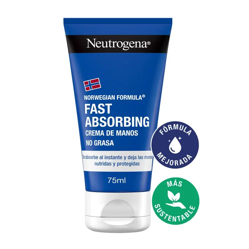 Neutrogena Crema de Manos Rápida Absorción Textura Ligera, 75 ml