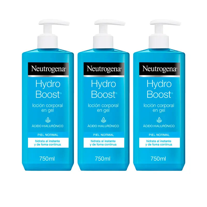 Neutrogena Triplo Hydro Boost Loción Corporal Hidratante En Gel, 3x750 ml