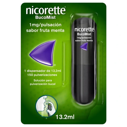 Nicorette Bucomist Spray Bucal De Nicotina Sabor Fruta Menta