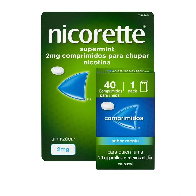 Nicorette Supermint Efg 2 Mg , 40 comprimidos para chupar