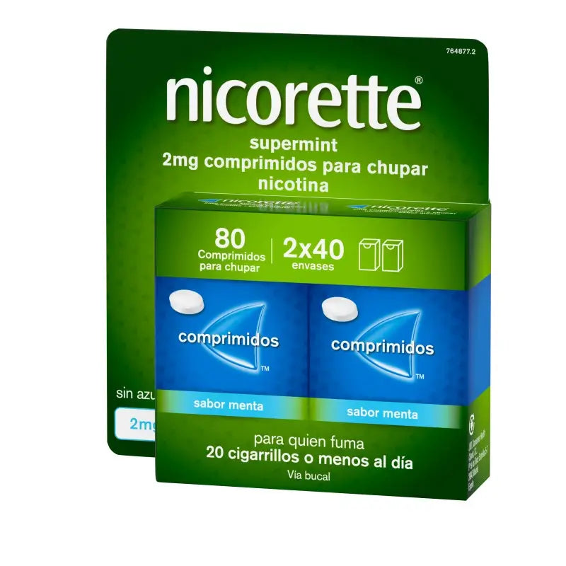 Nicorette Supermint Efg 2 Mg , 80 comprimidos para chupar