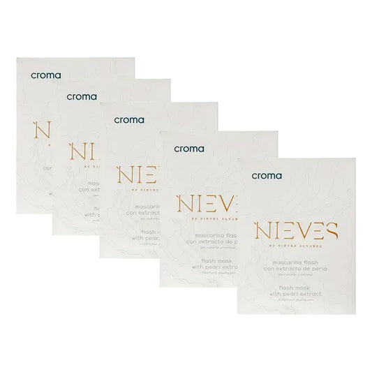 Nieves By Nieves Álvarez Mascarilla Flash Iluminadora Nieves X Croma, 5 pack