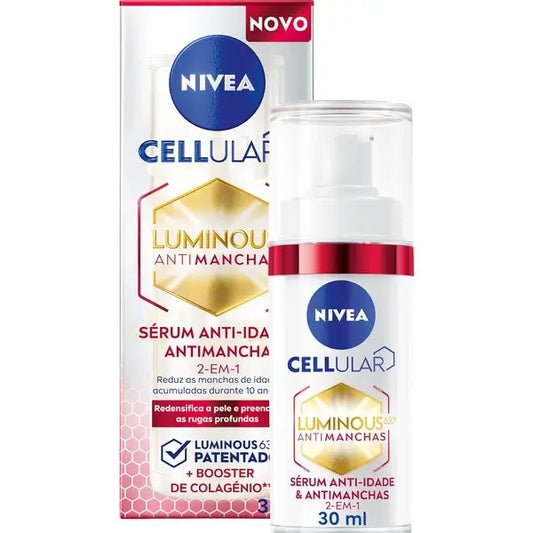 Nivea Cellular Luminous 630 Sérum Facial 2 En 1 Antimanchas Y Antiedad, 30 ml