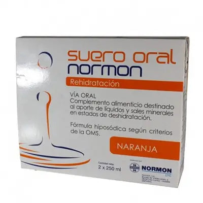 Normon Suero Oral Naranja Pack 2 x 250 ml