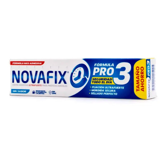 Novafix Pro 3 Crema Adhesiva Prótesis Dentales Sin Sabor 50 gr