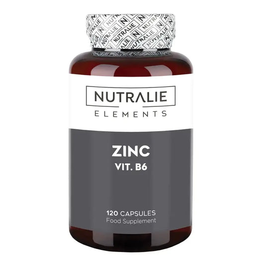 Nutralie Zinc Con Vitamina B6 Acné Pelo Piel Vegano  , 120 cápsulas