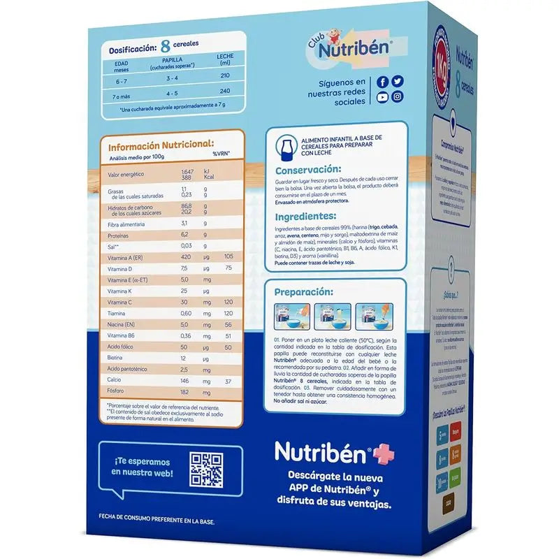 Nutriben Papilla 8 Cereales 600 gr